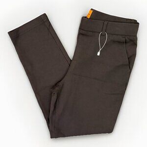 Marycrafts Women's Pull On Chino Pants Size 4 Gray Cropped Mid Rise Stretch NWOT